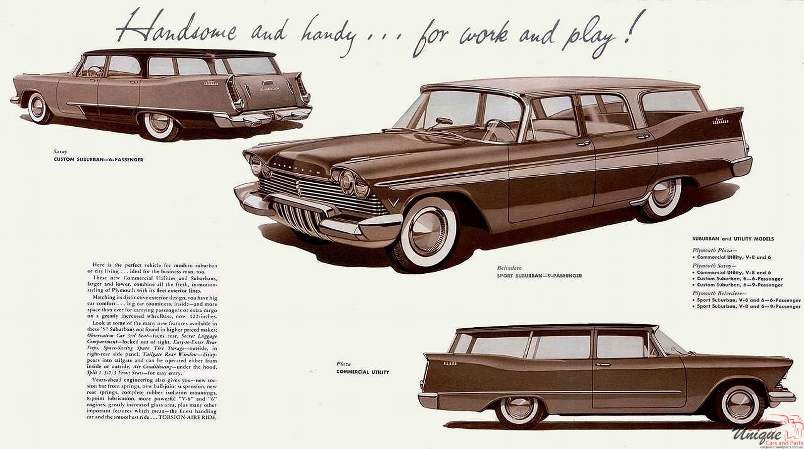 1957 Chrysler Plymouth Brochure Page 2
